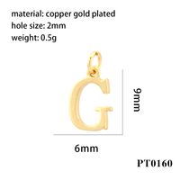 1 Piece Copper 18K Gold Plated Letter Pendant sku image 7