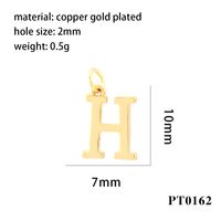 1 Piece Copper 18K Gold Plated Letter Pendant sku image 8