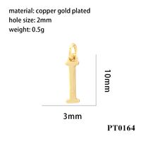 1 Piece Copper 18K Gold Plated Letter Pendant sku image 9