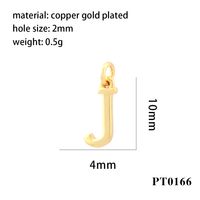 1 Piece Copper 18K Gold Plated Letter Pendant sku image 10