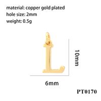 1 Piece Copper 18K Gold Plated Letter Pendant sku image 12
