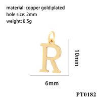 1 Piece Copper 18K Gold Plated Letter Pendant sku image 18