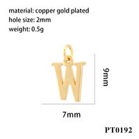 1 Piece Copper 18K Gold Plated Letter Pendant sku image 23