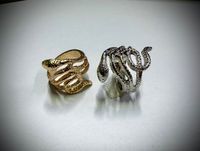 Retro Snake Alloy Asymmetrical Men's Rings main image 4