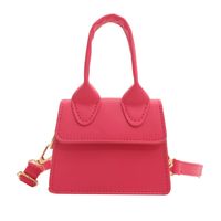 Femmes Petit Faux Cuir Couleur Unie Mignon De Base Couvercle Rabattable Sac Bandoulière sku image 6