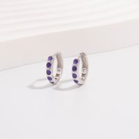1 Piece Elegant Glam Romantic Color Block Plating Carving Sterling Silver Zircon White Gold Plated Earrings main image 3