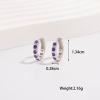 1 Piece Elegant Glam Romantic Color Block Plating Carving Sterling Silver Zircon White Gold Plated Earrings main image 2