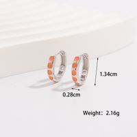 1 Piece Elegant Glam Romantic Color Block Plating Carving Sterling Silver Zircon White Gold Plated Earrings sku image 1