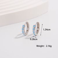 1 Piece Elegant Glam Romantic Color Block Plating Carving Sterling Silver Zircon White Gold Plated Earrings sku image 2