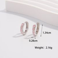 1 Piece Elegant Glam Romantic Color Block Plating Carving Sterling Silver Zircon White Gold Plated Earrings sku image 3