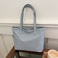 Women's Large Oxford Cloth Solid Color Classic Style Zipper Tote Bag main image 3