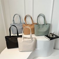 Women's Large Oxford Cloth Solid Color Classic Style Zipper Tote Bag main image 7