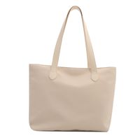 Women's Large Oxford Cloth Solid Color Classic Style Zipper Tote Bag sku image 2
