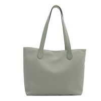 Women's Large Oxford Cloth Solid Color Classic Style Zipper Tote Bag sku image 3