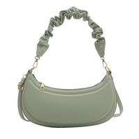 Women's Medium Pu Leather Solid Color Vintage Style Classic Style Dumpling Shape Zipper Saddle Bag sku image 3