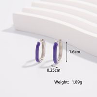1 Pair Cute Lady Sweet Round Plating Sterling Silver White Gold Plated Hoop Earrings main image 3