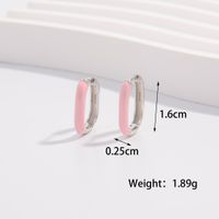 1 Pair Cute Lady Sweet Round Plating Sterling Silver White Gold Plated Hoop Earrings sku image 2