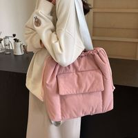Women's Medium Nylon Solid Color Classic Style Sewing Thread Square Magnetic Buckle Fashion Backpack main image 4
