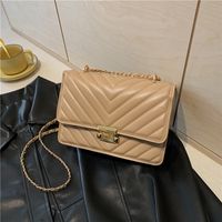 Women's Medium Pu Leather Solid Color Vintage Style Classic Style Flip Cover Shoulder Bag Crossbody Bag main image 5