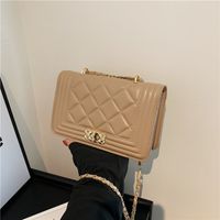 Women's Medium Pu Leather Solid Color Lingge Vintage Style Classic Style Flip Cover Crossbody Bag main image 4