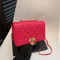 Women's Medium Pu Leather Solid Color Lingge Vintage Style Classic Style Flip Cover Crossbody Bag main image 6