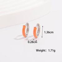 1 Pair Cute Lady Sweet Round Plating Sterling Silver White Gold Plated Hoop Earrings main image 2
