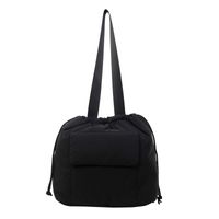 Mujeres Medio Nylon Color Sólido Estilo Clásico Hilo De Coser Cuadrado Hebilla Magnética Mochila De Moda sku image 1