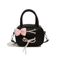 Women's Medium Pu Leather Solid Color Classic Style Sewing Thread Zipper Crossbody Bag sku image 1