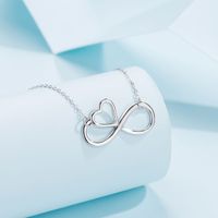 Wholesale Jewelry Simple Style Solid Color Solid Color Alloy Heart Pendant Necklace main image 3