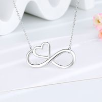 Wholesale Jewelry Simple Style Solid Color Solid Color Alloy Heart Pendant Necklace main image 4