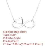 Wholesale Jewelry Simple Style Solid Color Solid Color Alloy Heart Pendant Necklace main image 6
