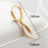 1 Piece Casual Simple Style Heart Shape Flower Inlay Copper Zircon Ear Studs main image 2