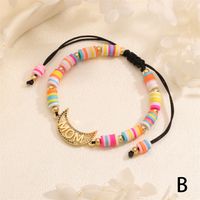 Wholesale Ethnic Style Bohemian Pentagram Letter Eye Copper Beaded Inlay Zircon Drawstring Bracelets main image 2