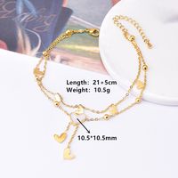 Elegant Romantic Solid Color Star Moon Stainless Steel Acrylic 18K Gold Plated Women's Anklet main image 2