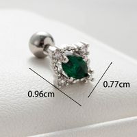 1 Piece Casual French Style Korean Style Maple Leaf Flower Inlay Copper Zircon Ear Studs main image 2