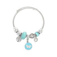 304 Stainless Steel IG Style Fairy Style Modern Style Beaded Life Tree Butterfly Bangle sku image 4