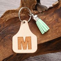 Modern Style Classic Style Commute Letter Pu Leather Tassel Bag Pendant Keychain main image 8