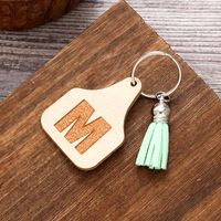 Modern Style Classic Style Commute Letter Pu Leather Tassel Bag Pendant Keychain main image 9