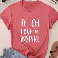 Women's T-shirt Short Sleeve T-Shirts Casual Letter main image 4