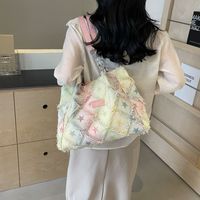 Women's Large Denim Star Gradient Color Streetwear Sewing Thread Zipper Tote Bag main image 4