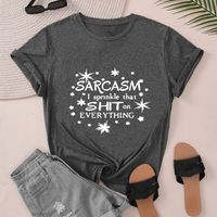 Women's T-shirt Short Sleeve T-Shirts Casual Letter Star main image 1