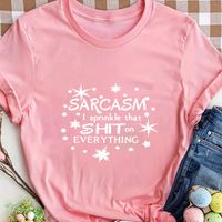 Women's T-shirt Short Sleeve T-Shirts Casual Letter Star main image 4