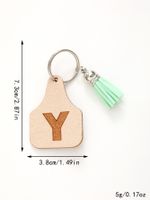 Modern Style Classic Style Commute Letter Pu Leather Tassel Bag Pendant Keychain main image 5