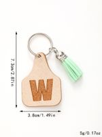 Modern Style Classic Style Commute Letter Pu Leather Tassel Bag Pendant Keychain main image 2
