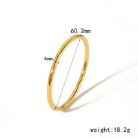 Acier Inoxydable 304 Plaqué Or 18K Style Vintage Style Simple Couleur Unie Bracelet main image 3