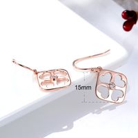 1 Pair IG Style Casual Elegant Heart Shape Petal Plating Inlay Sterling Silver Zircon Rose Gold Plated Drop Earrings main image 2