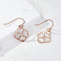 1 Pair IG Style Casual Elegant Heart Shape Petal Plating Inlay Sterling Silver Zircon Rose Gold Plated Drop Earrings main image 4