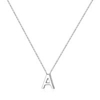 Sterling Silver IG Style Modern Style Commute Plating Letter Pendant Necklace sku image 20