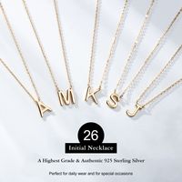 Sterling Silver IG Style Modern Style Commute Plating Letter Pendant Necklace main image 1