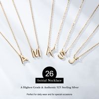 Sterling Silver IG Style Modern Style Commute Plating Letter Pendant Necklace main image 5